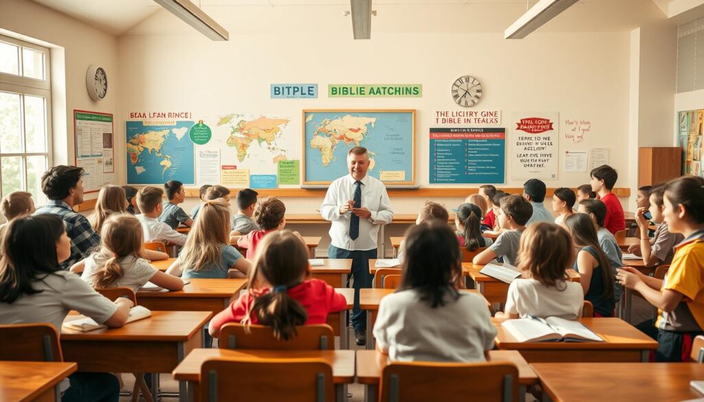 ensino na escola bíblica